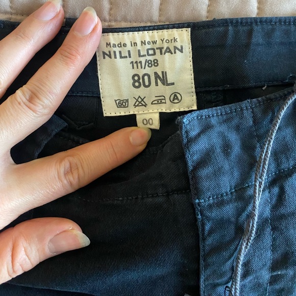 Nili Lotan Pants Womens Dark Navy French military Cropped zipper NWT - Picture 8 of 10